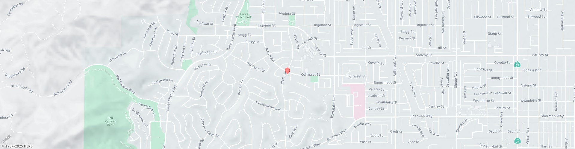 Location Map: 7320 Woodlake Ave West Hills, CA 91307-1496